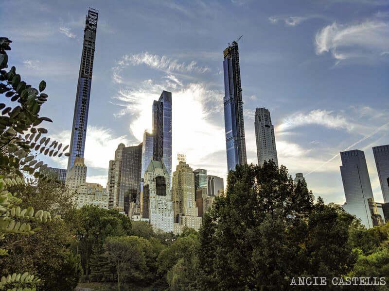 Los rascacielos de Nueva York - Billionaires Row desde Central Park